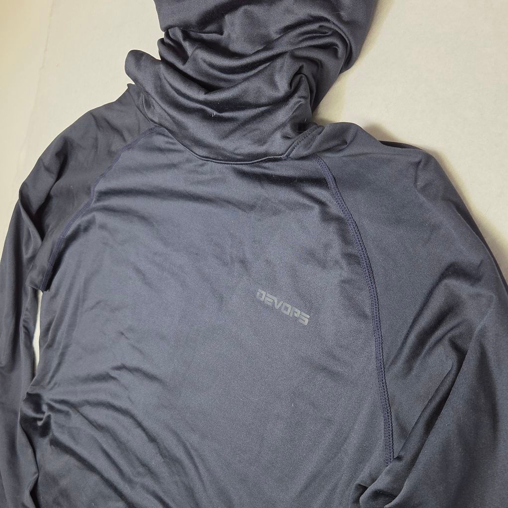 Women's DevOps Black Long Sleeve Tee with Cowl Neck, XXL - Picture 5 of 11